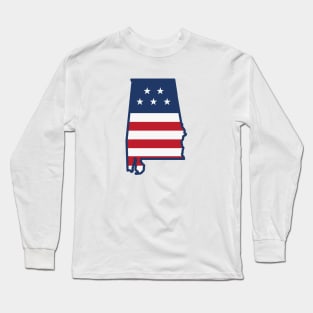 Stars and Stripes Alabama Long Sleeve T-Shirt